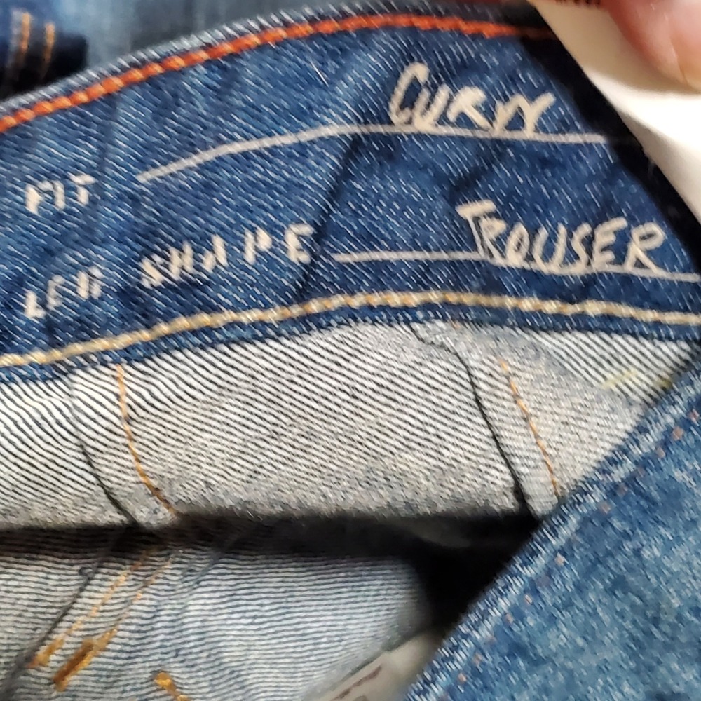 Eddie Bauer Y2K Curvy Trouser Flare Jeans Western Dressy Blue Denim 32x31 Size 6 - Picture 7 of 9